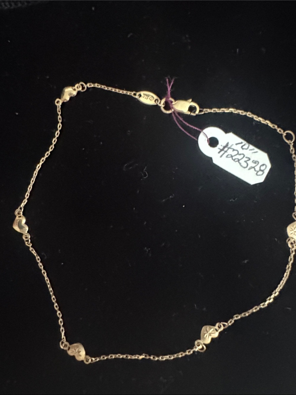 Delicate 14K Gold Star Motif Women’s Anklet (10) - Picture 2 of 4